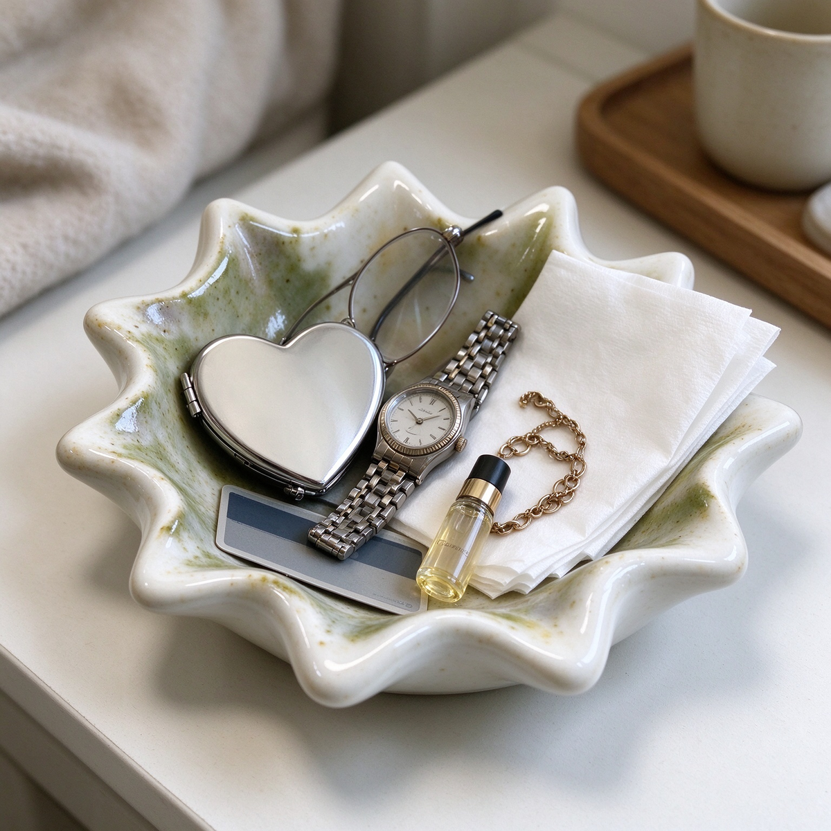 Star Petal Ceramic Trinket Bowl