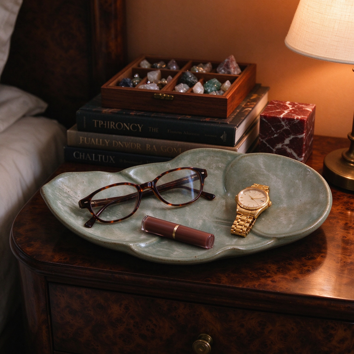 Handmade Leaf-Shaped Ceramic Trinket Dish