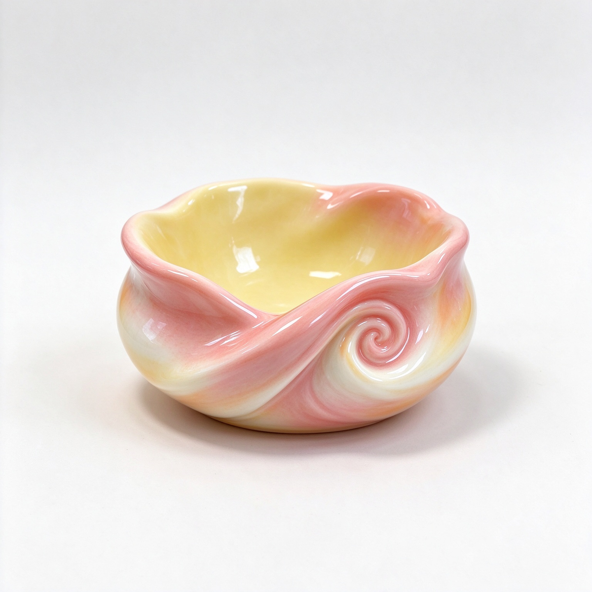 Swirl Petal Ceramic Trinket Bowl