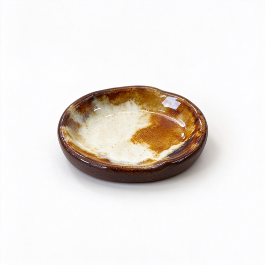 Handmade Caramel Speckled Ceramic Trinket Dish