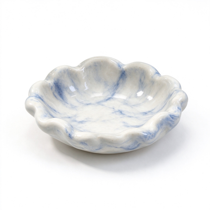 Marble Petal Ceramic Trinket Bowl