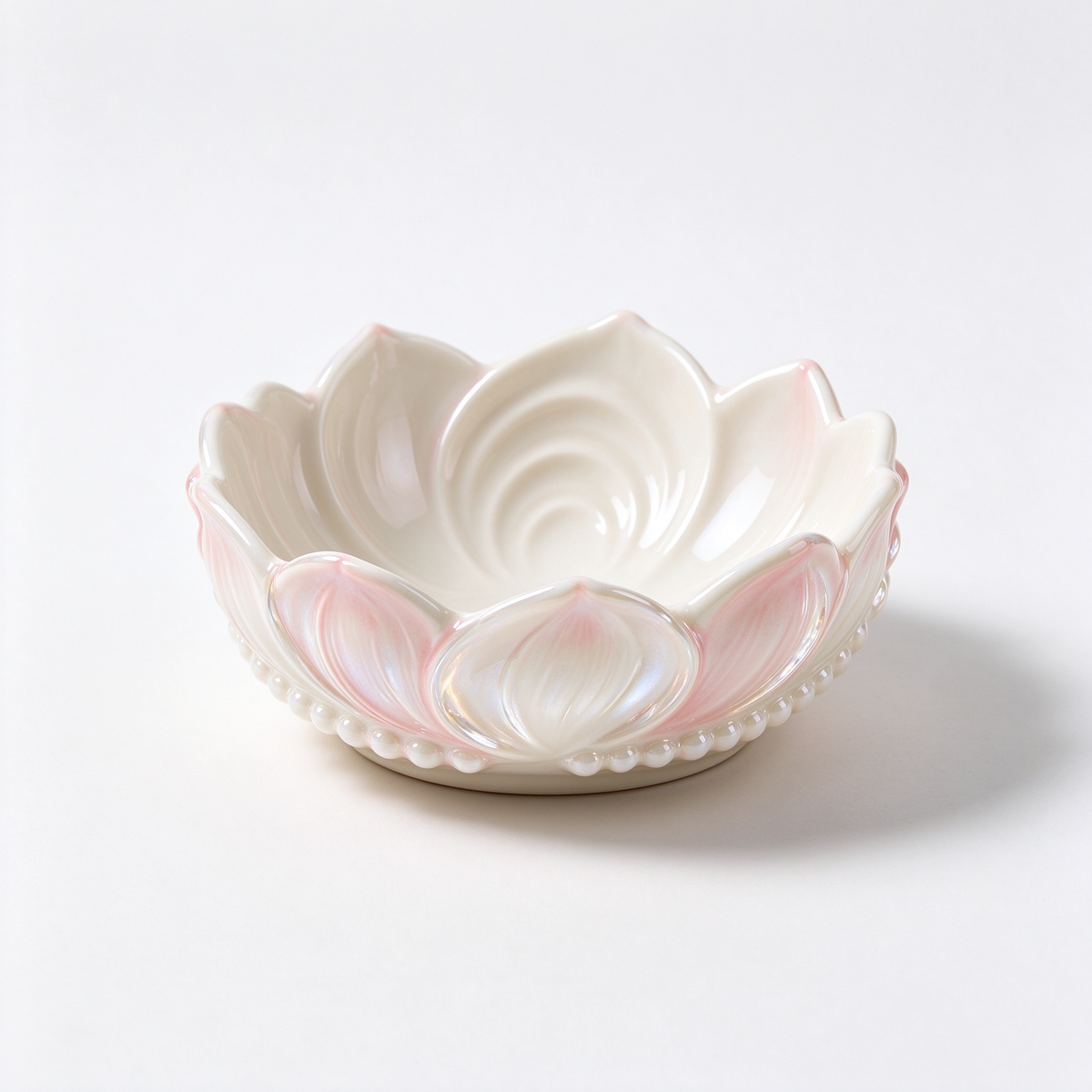 Lotus Petal Ceramic Trinket Bowl